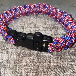 American flag bracelet with whistle